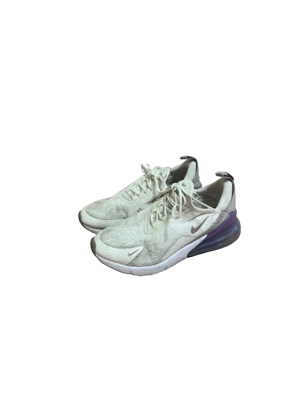 Nike Air Max 270 Sail Space Purple Women’s Size 8 Running Shoes